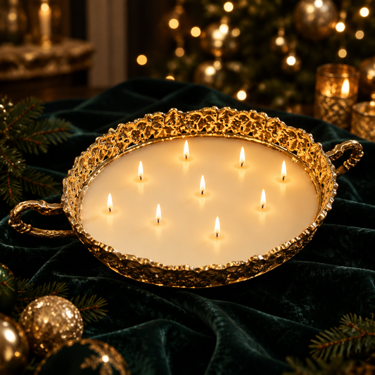 Cowboy Christmas | 9-Wick Vintage Luxury Centerpiece Candle