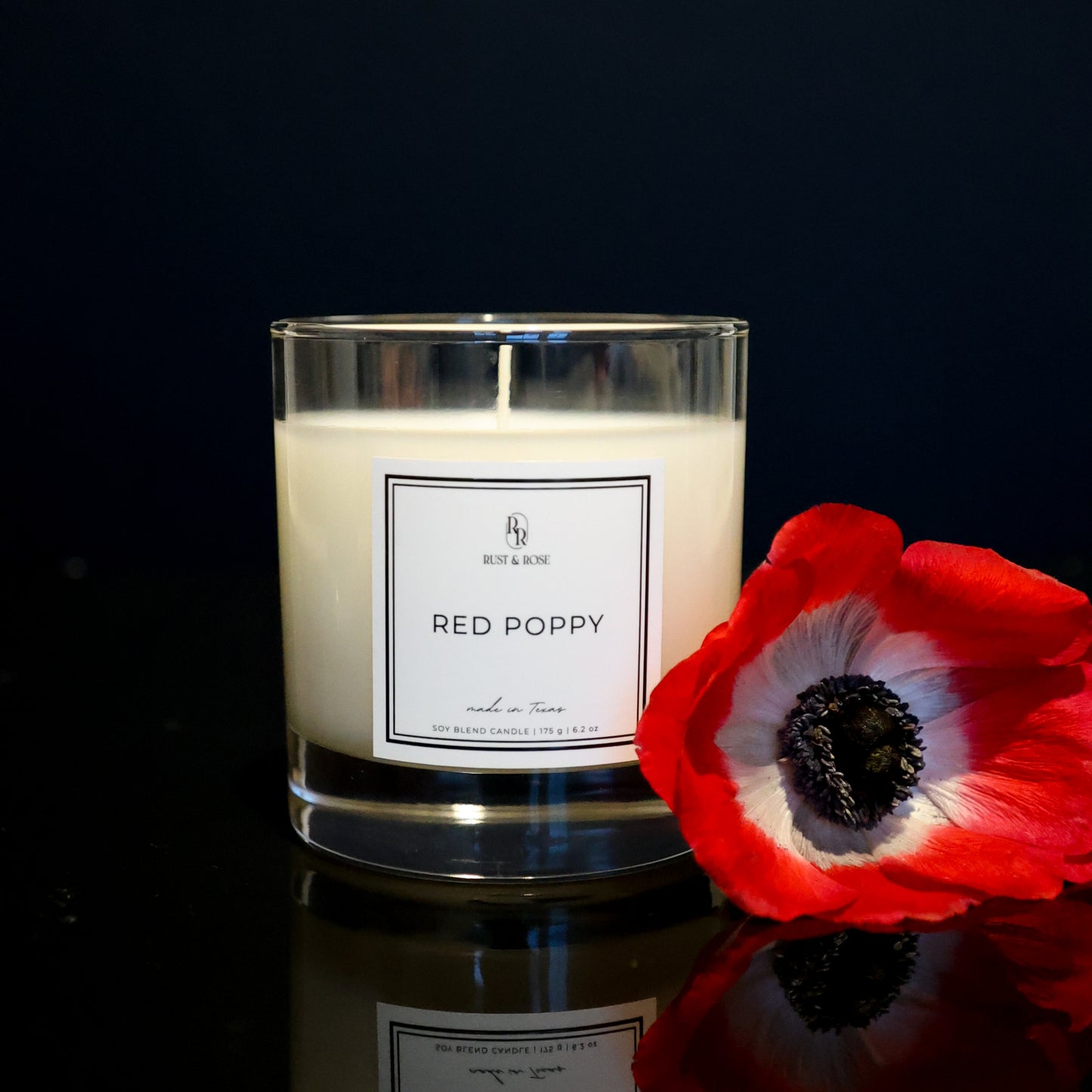 Red Poppy | Luxury Non-Toxic Coconut-Soy Candle