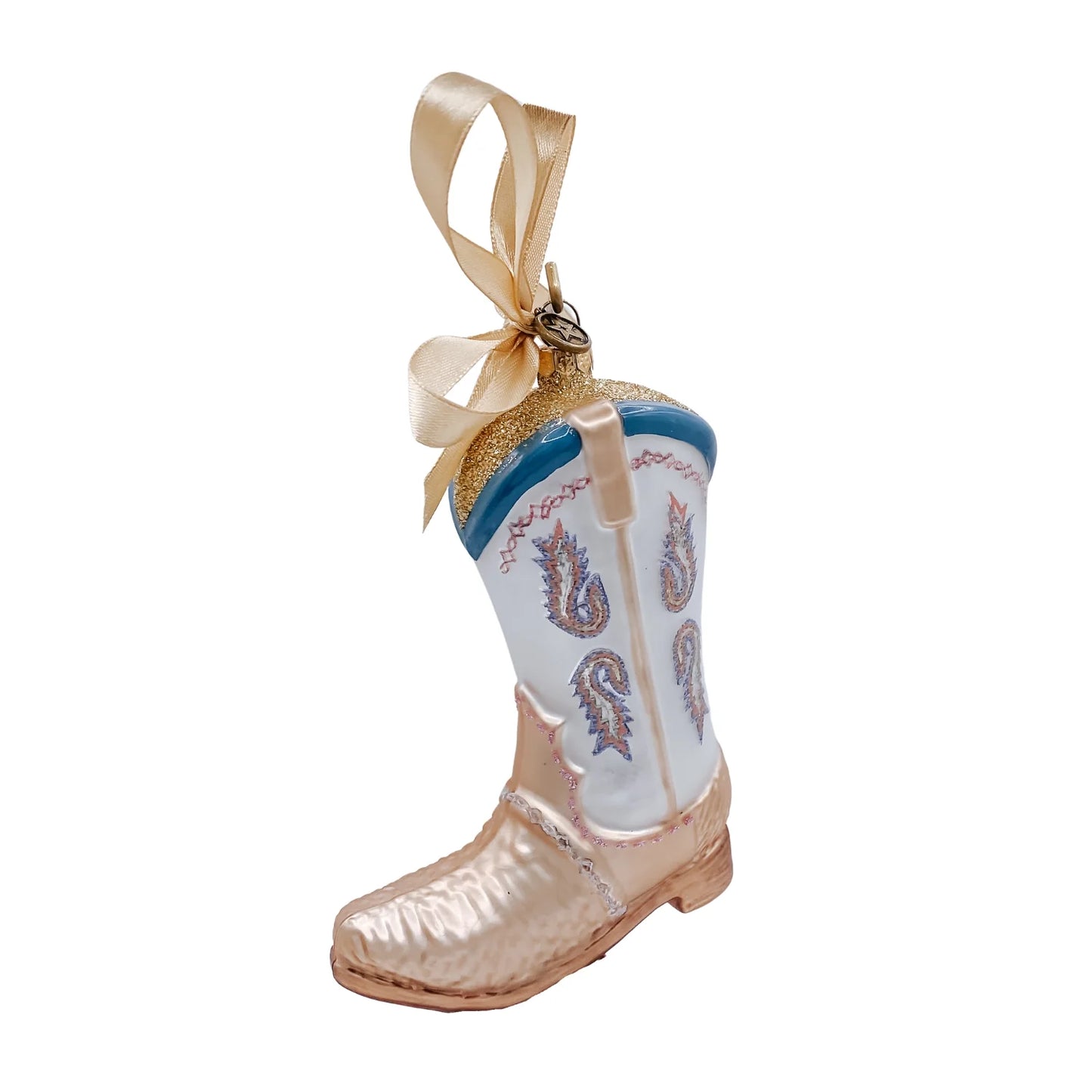 Texan Christmas Boot Ornament