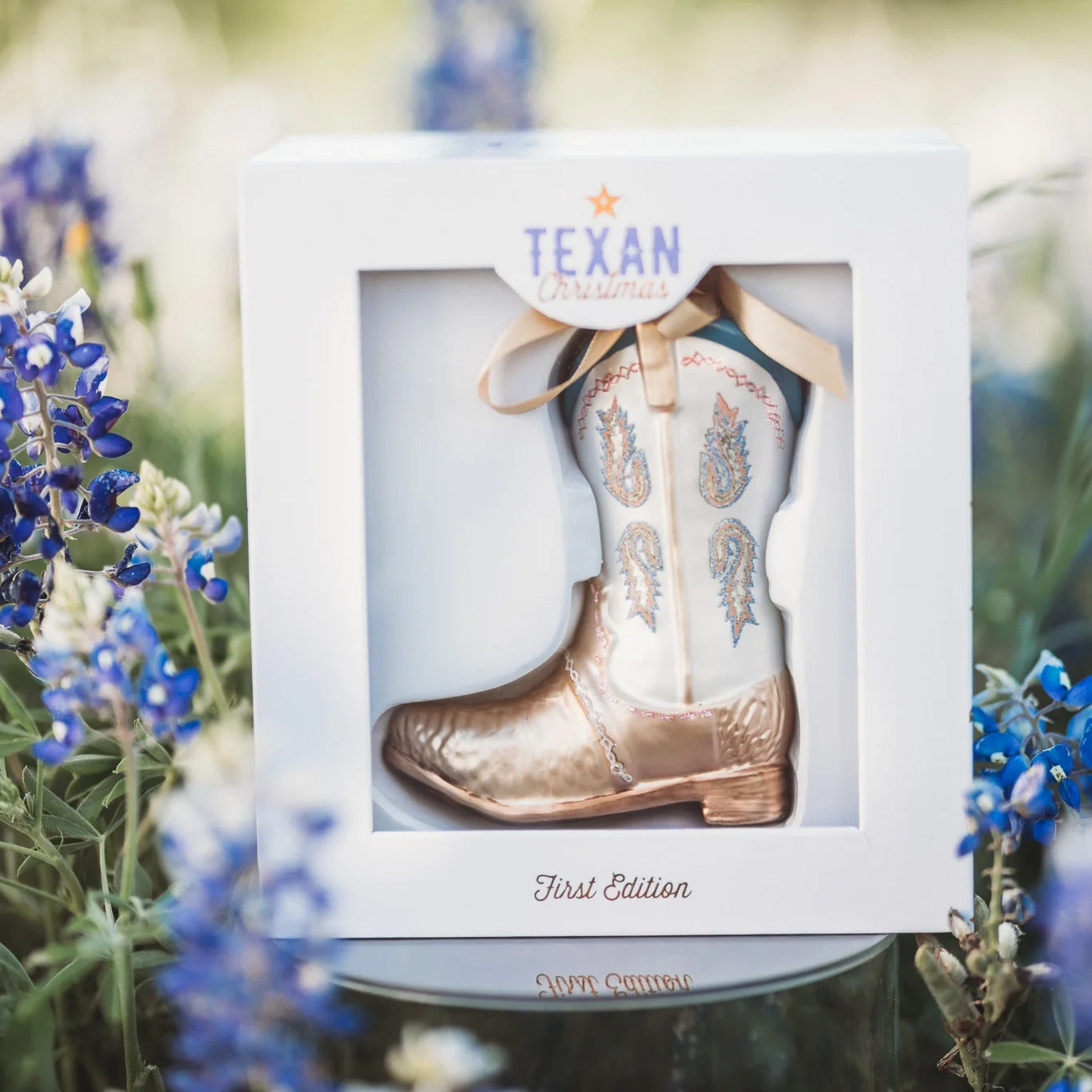 Texan Christmas Boot Ornament