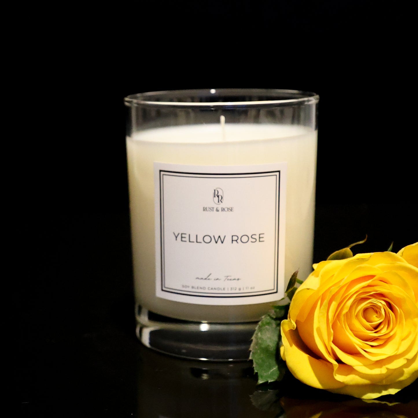 Yellow Rose | Luxury Non-Toxic Coconut-Soy Candle
