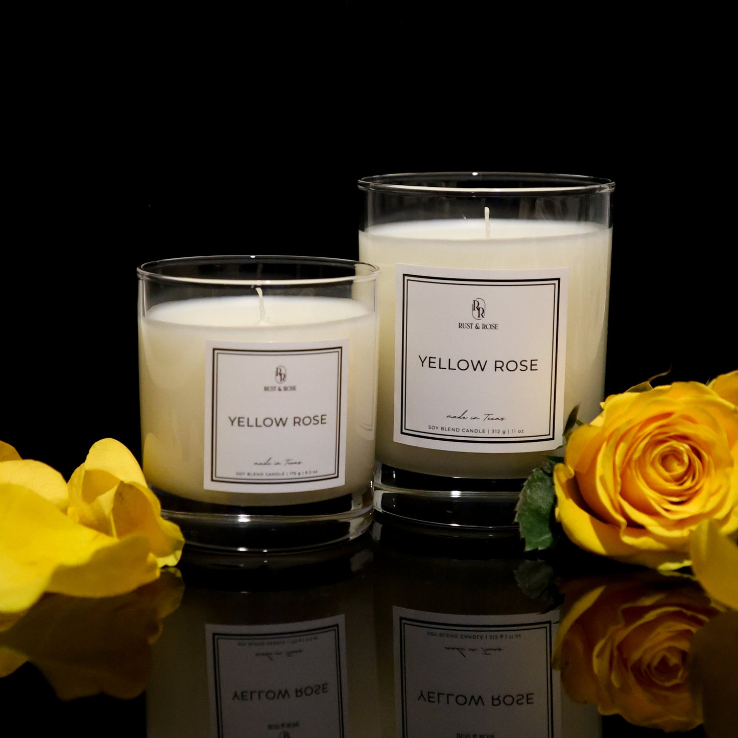 Yellow Rose | Luxury Non-Toxic Coconut-Soy Candle